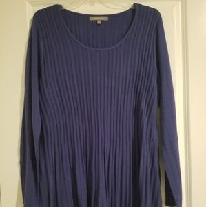 Long Blue Long Sleeve Top